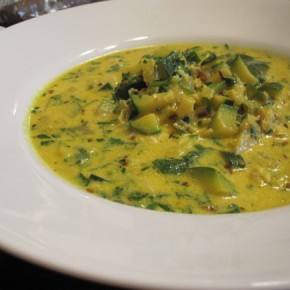 Dinners for Two and a Half: Vij’s Kitchen Staff Zucchini Soup