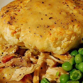 Solo Suppers Beyond Cereal: Chicken and leek pot pie