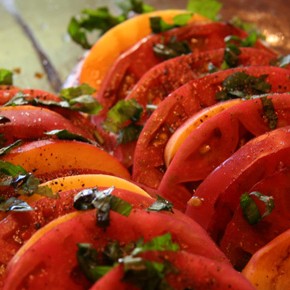 Heirloom Tomato and Peach Salad